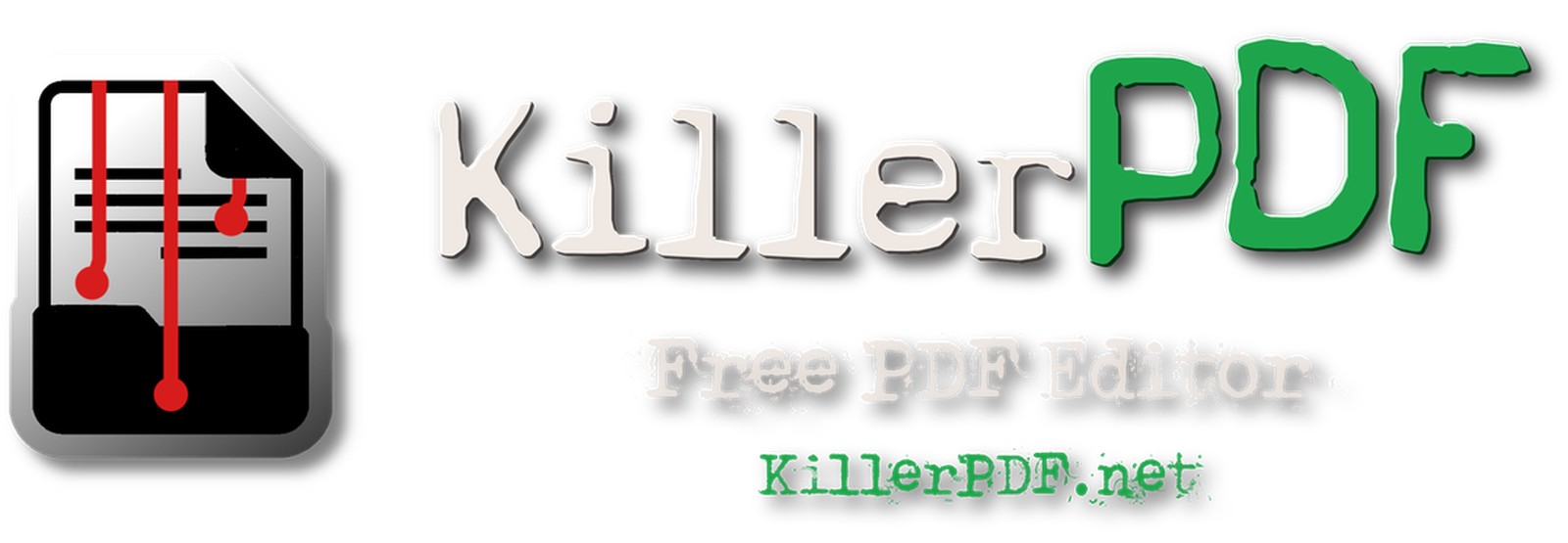 MmdPdf wordmark: a free, open-source PDF editor for Windows